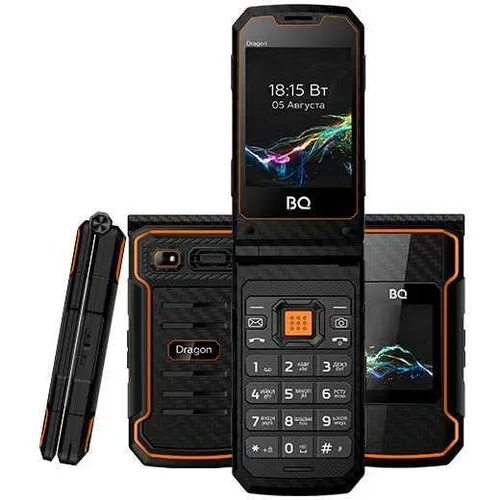 Сотовый телефон BQ Dragon 2822, черный/оранжевый