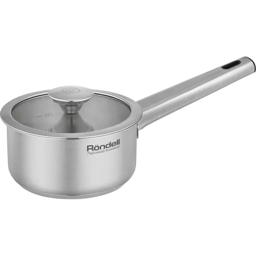 Ковш Rondell Modern RDS-1745, 0.9л, с крышкой, стальной