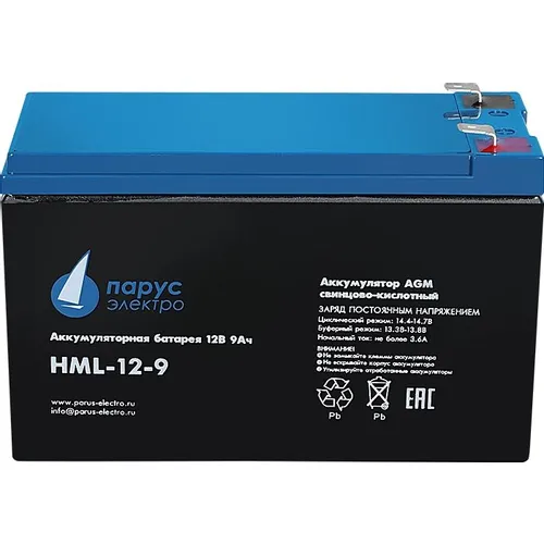 Аккумуляторная батарея СВЯЗЬ ИНЖИНИРИНГ HML-12-9 для ИБП, 12В, 9Ач