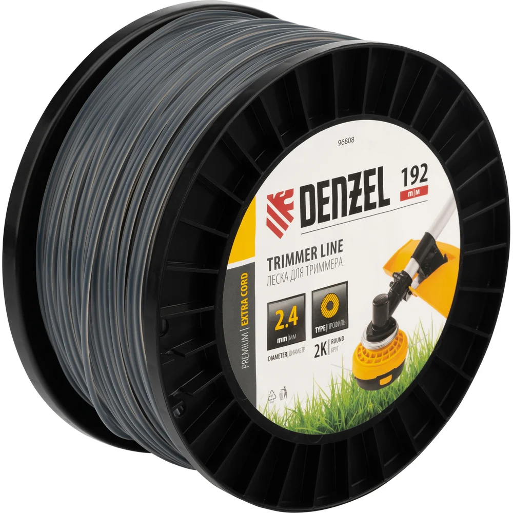 Двухкомпонентная леска для триммера Denzel EXTRA CORD 96808
