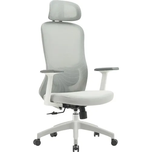 Кресло Cactus CS-GMC515-GY, сетка/ткань, до 100кг, фиксированные подлокотники, серый