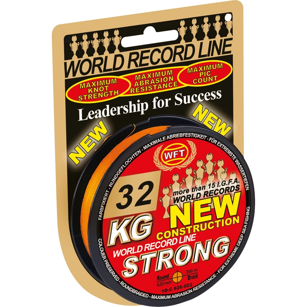 Плетеная леска WFT KG STRONG Orange 1D-C-826-022
