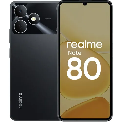 6.74" Смартфон REALME Note 80 4/128Gb, NFC, IPS, 90Гц, 6300мAч, черный