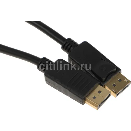 Кабель Display Port KINGPRICE KP-DP-v1.1-1.5m, DisplayPort (m) (прямой) - DisplayPort (m) (прямой), GOLD , круглое, 1.5м, черный