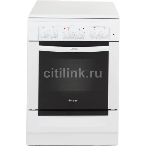 Электрическая плита GEFEST ЭП Н Д 6140-01, эмаль, металлическая крышка, белый