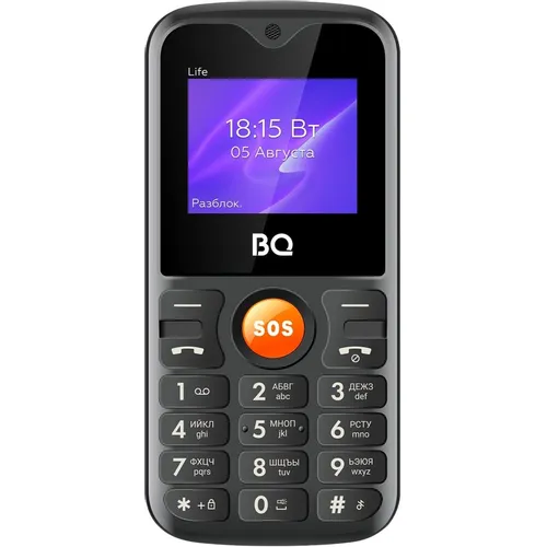 Сотовый телефон BQ Life 1853, черный/оранжевый
