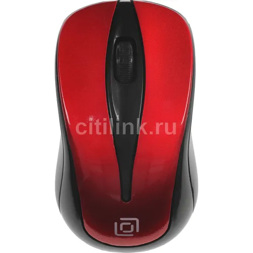 Мышь беспроводная Oklick 675MW, радио, оптическая, USB, 1200dpi, черный и красный [1025919]