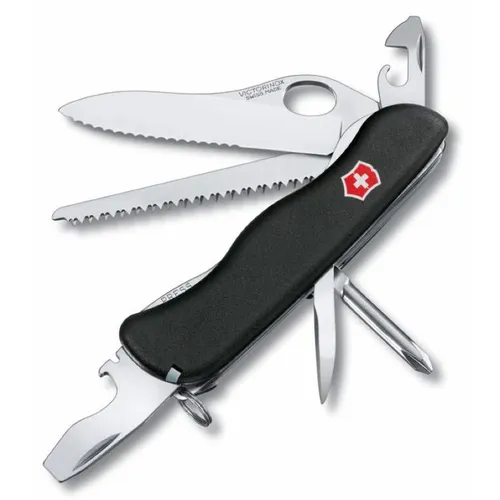 Складной нож Victorinox Trailmaster One Hand Wavy Edge, функций: 12, 111мм, черный, коробка картонная [0.8463.mw3]