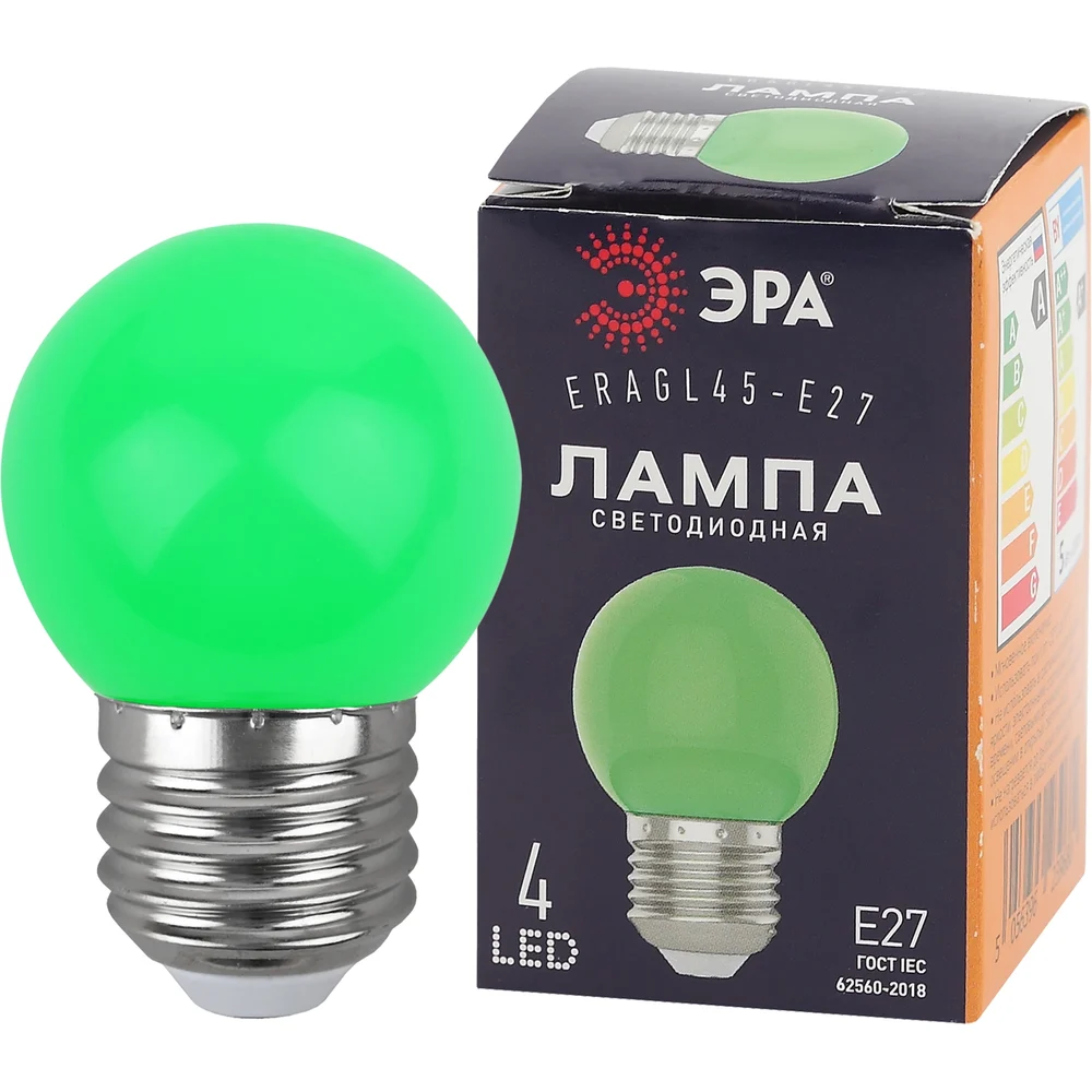Светодиодная лампа ЭРА ERAGL45E27 LED Р451WE27 Б0049574