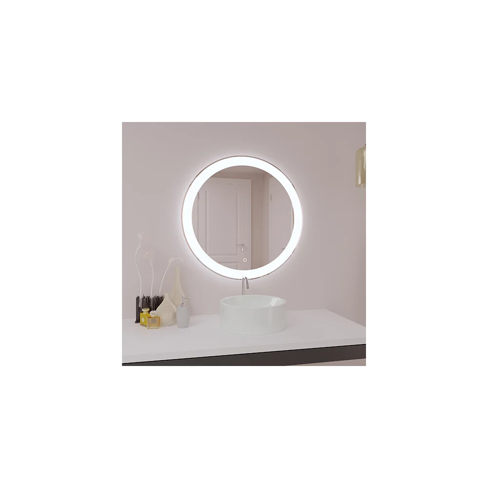Зеркало SANTREK HOME с LED подсветкой "ФИЕСТА премиум" 700x700мм (круг) 79482