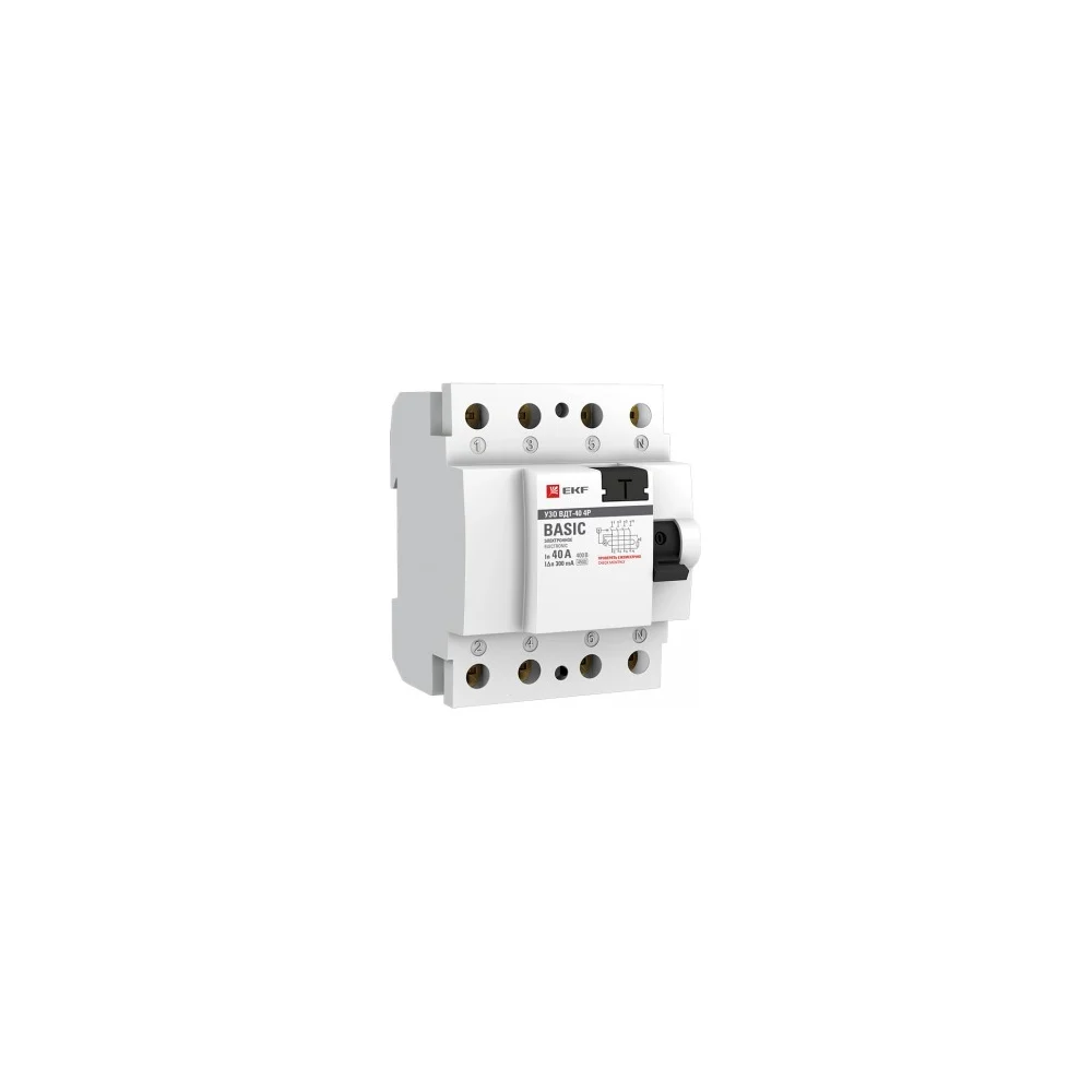 Электронное устройство защитного отключения EKF ВДТ-40 Basic elcb-4-40-300e-sim