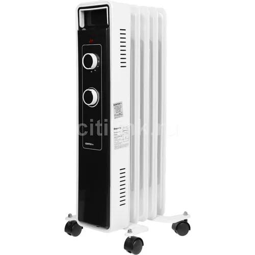 Масляный радиатор CENTEK CT-6221-5, 1000Вт, 5 секций, 3 режима, белый