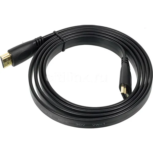 Кабель аудио-видео Flat v1.4, HDMI (m) - HDMI (m), ver 1.4, 1.5м, FLAT