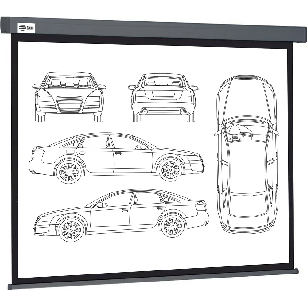 Настенно-потолочный рулонный экран Cactus Wallscreen CS-PSW-168x299-SG 1678318