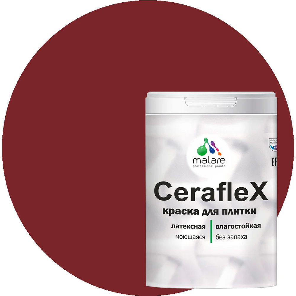 Латексная краска для кафельной и керамической плитки MALARE Ceraflex 2036755006736