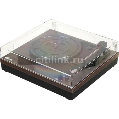 Виниловый проигрыватель Ritmix LP-340B, частично автоматический, коричневый [80001178]