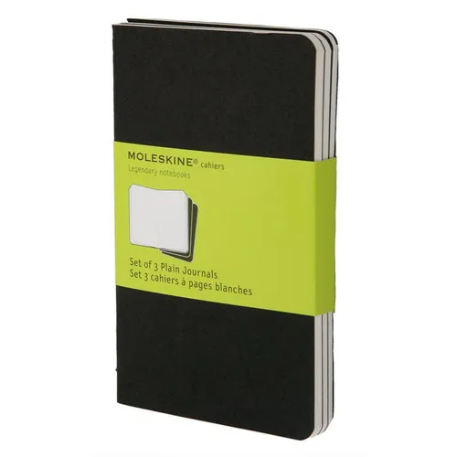 Блокнот Moleskine Cahier Journal, 64стр, без разлиновки, черный [qp313]