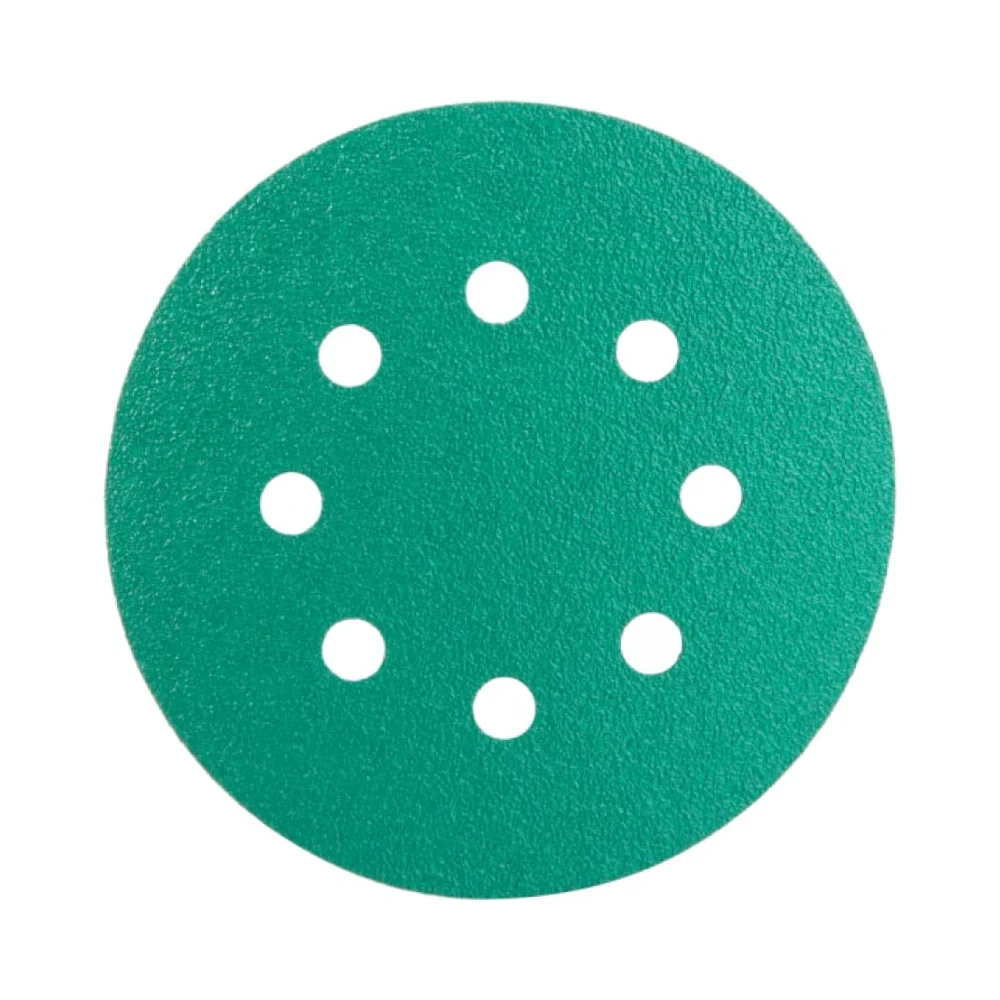 Диск шлифовальный Abraforce Green Film на пленочной основе 8 отверстий, 125 мм, Р40 181289
