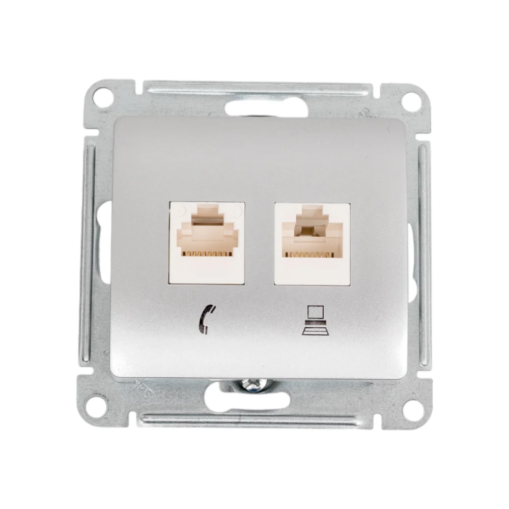 Двойная розетка Systeme Electric Glossa GSL000385