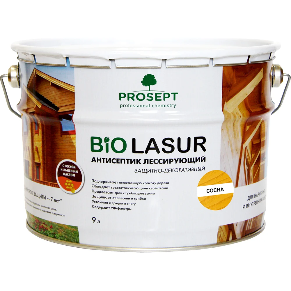 Лессирующий защитно-декоративный пропитка PROSEPT BIO LASUR 033-9