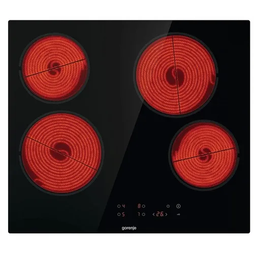 Электрическая варочная поверхность Gorenje ECT64BSCE, конфорок: 4 шт., стеклокерамика, независимая, черный