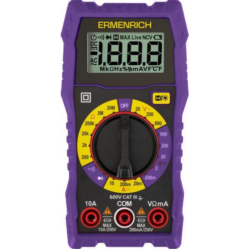 Мультиметр цифровой ERMENRICH Zing TC07, автоматический/ручной [86327]