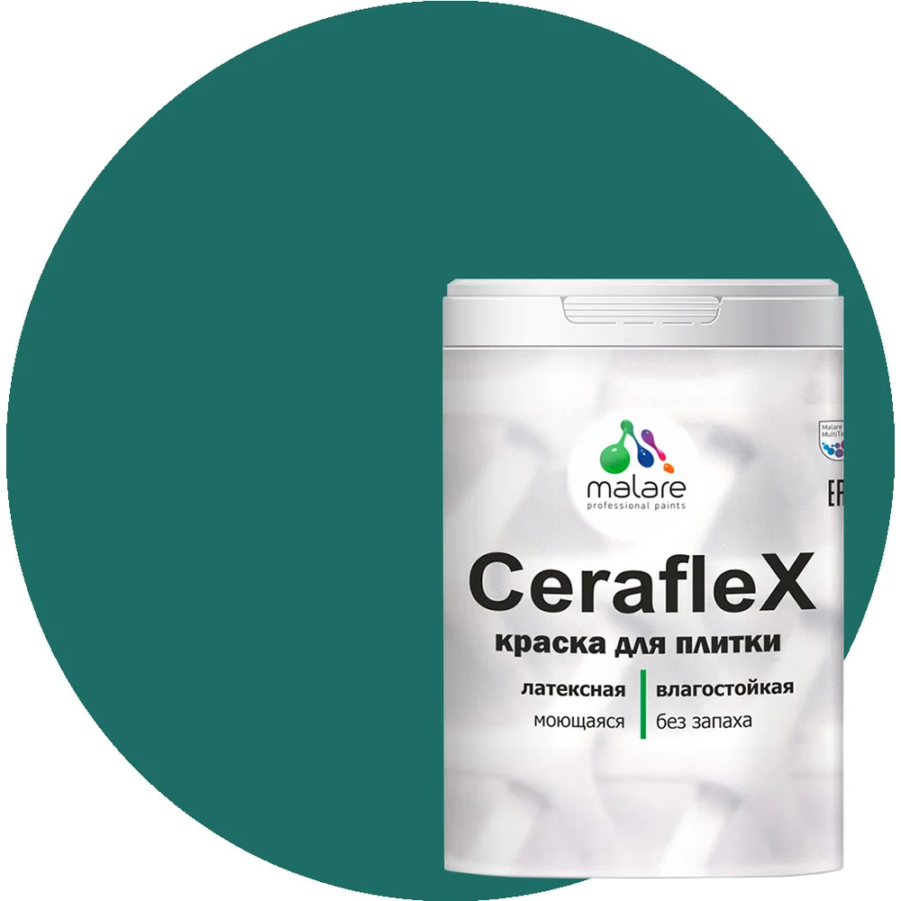 Латексная краска для кафельной и керамической плитки MALARE Ceraflex 2036755006569