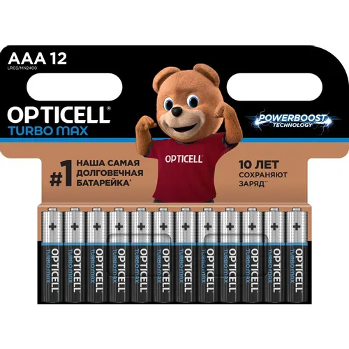 AAA Батарейка OPTICELL Turbo MAX LR03, 12 шт.
