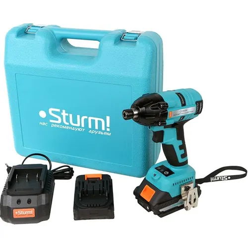 Ударный винтоверт STURM! CD300H, 2.4Ач, с двумя аккумуляторами