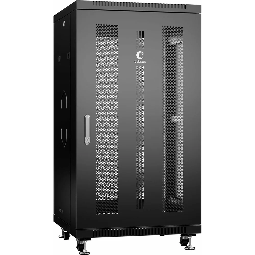 Монтажный напольный телекоммуникационный шкаф для оборудования Cabeus ND-05C-22U60/60-BK