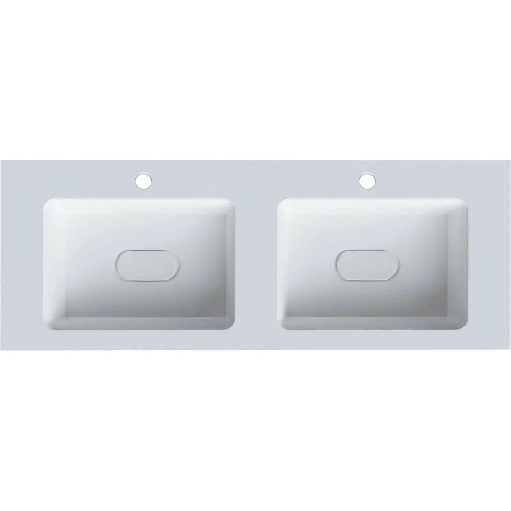 Двойная прямоугольная полувстраиваемая раковина для ванной uperwood Modul_120 см 2911020342