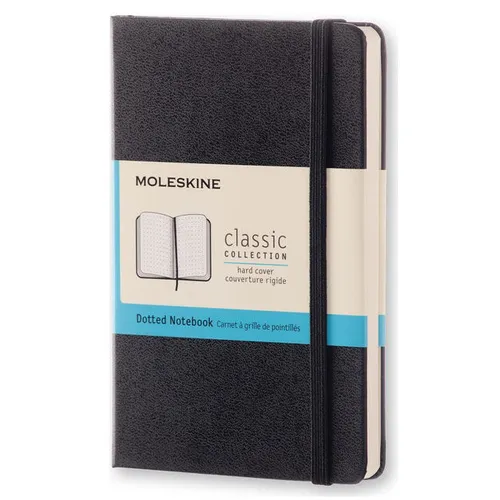 Блокнот Moleskine Classic, 240стр, пунктир, твердая обложка, черный [qp066]
