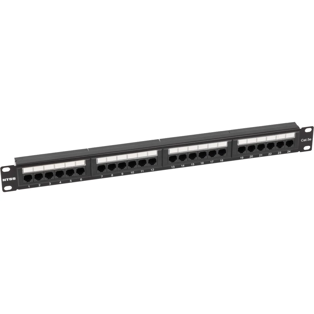 Патч-панель NTSS 24 UTP порта RJ45, cat.5е, 1U, Dual IDC, без органайзера NTSS-PP-1U-24-UTP-RJ45-5e-D