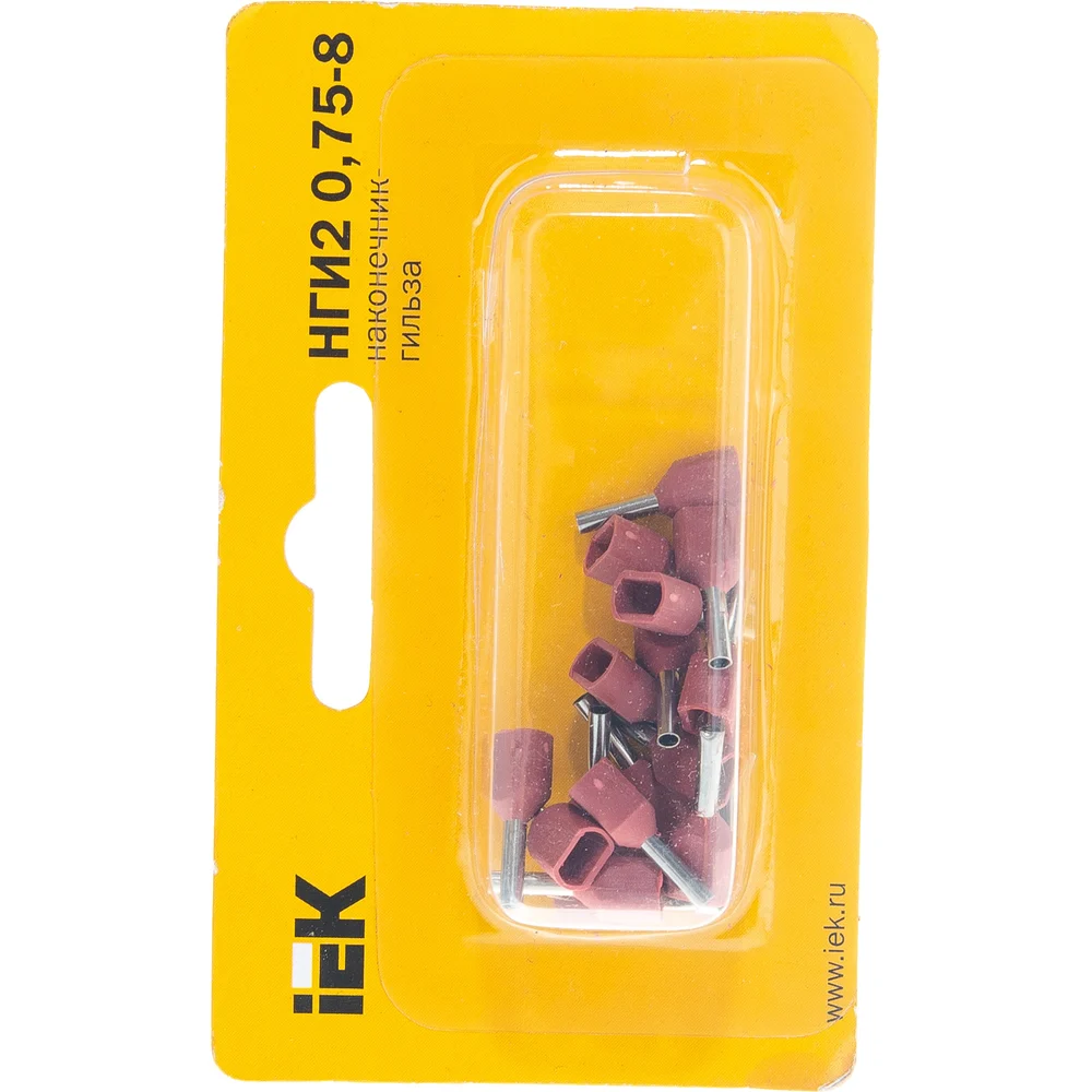 Наконечник-гильза IEK НГИ2 0,75-8 UTE10-4-D75-100