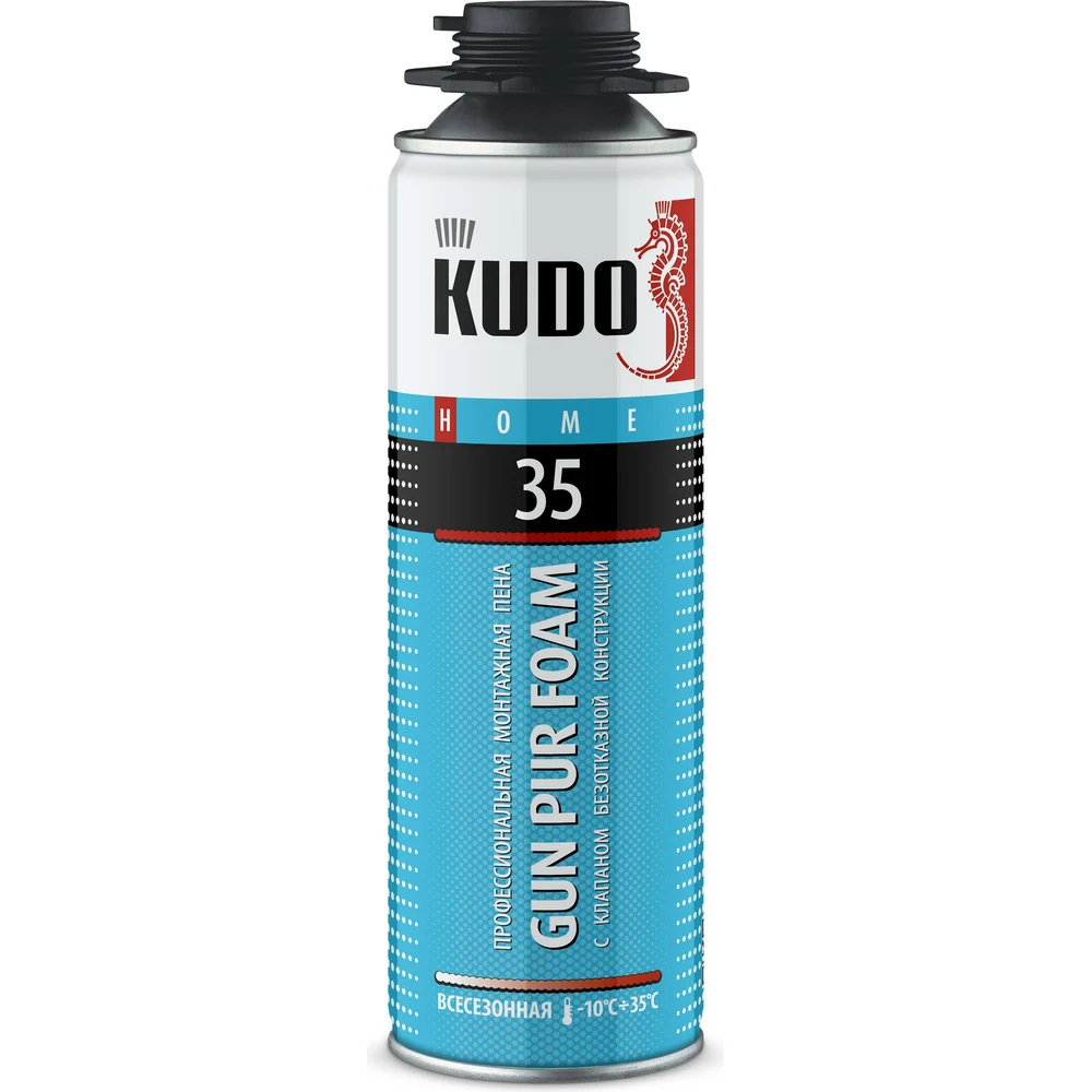 Профессиональная всесезонная полиуретановая монтажная пена KUDO HOME 35 KUPHP06U35