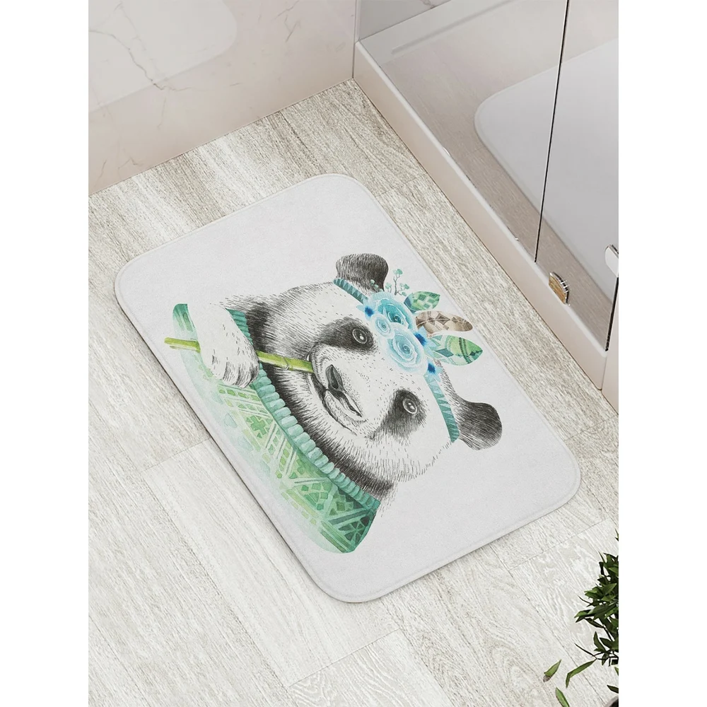 Противоскользящий коврик для ванной, сауны, бассейна JOYARTY Крутышка панда bath_72756