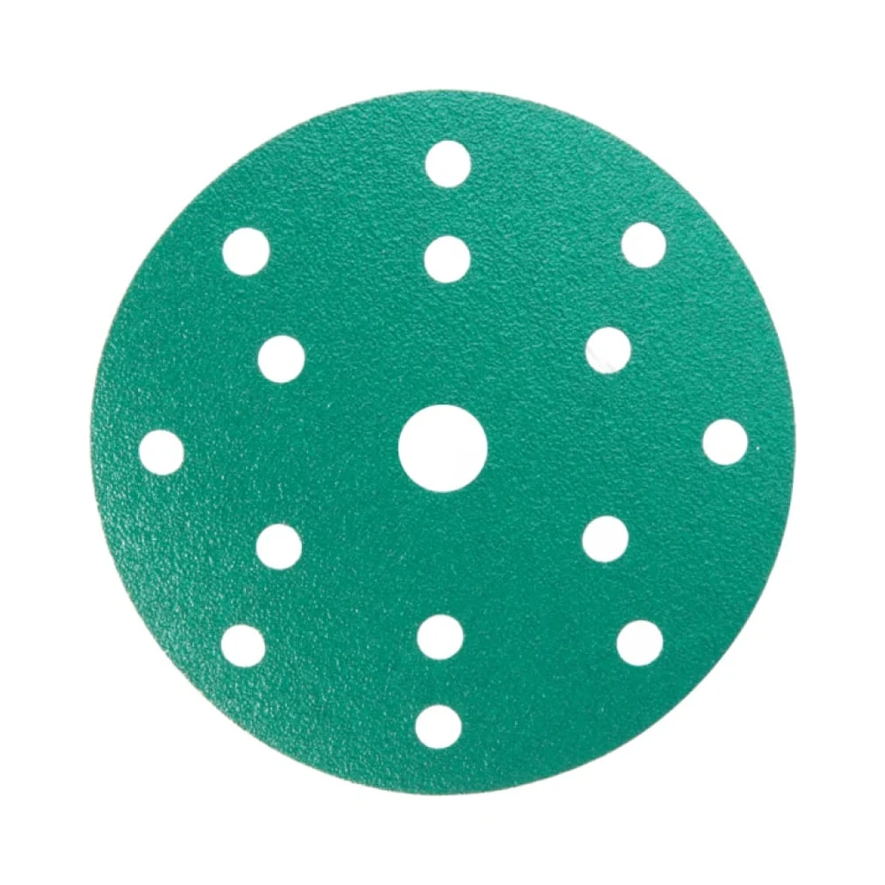 Диск шлифовальный Abraforce Green Film на пленочной основе 15 отверстий, 150 мм, Р800 181336