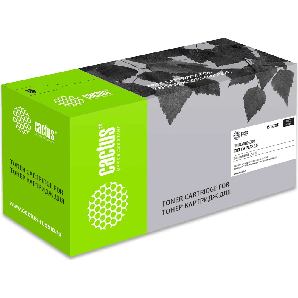 Лазерный картридж для konica minolta bizhub c227/c287 Cactus tn-221k 1413412