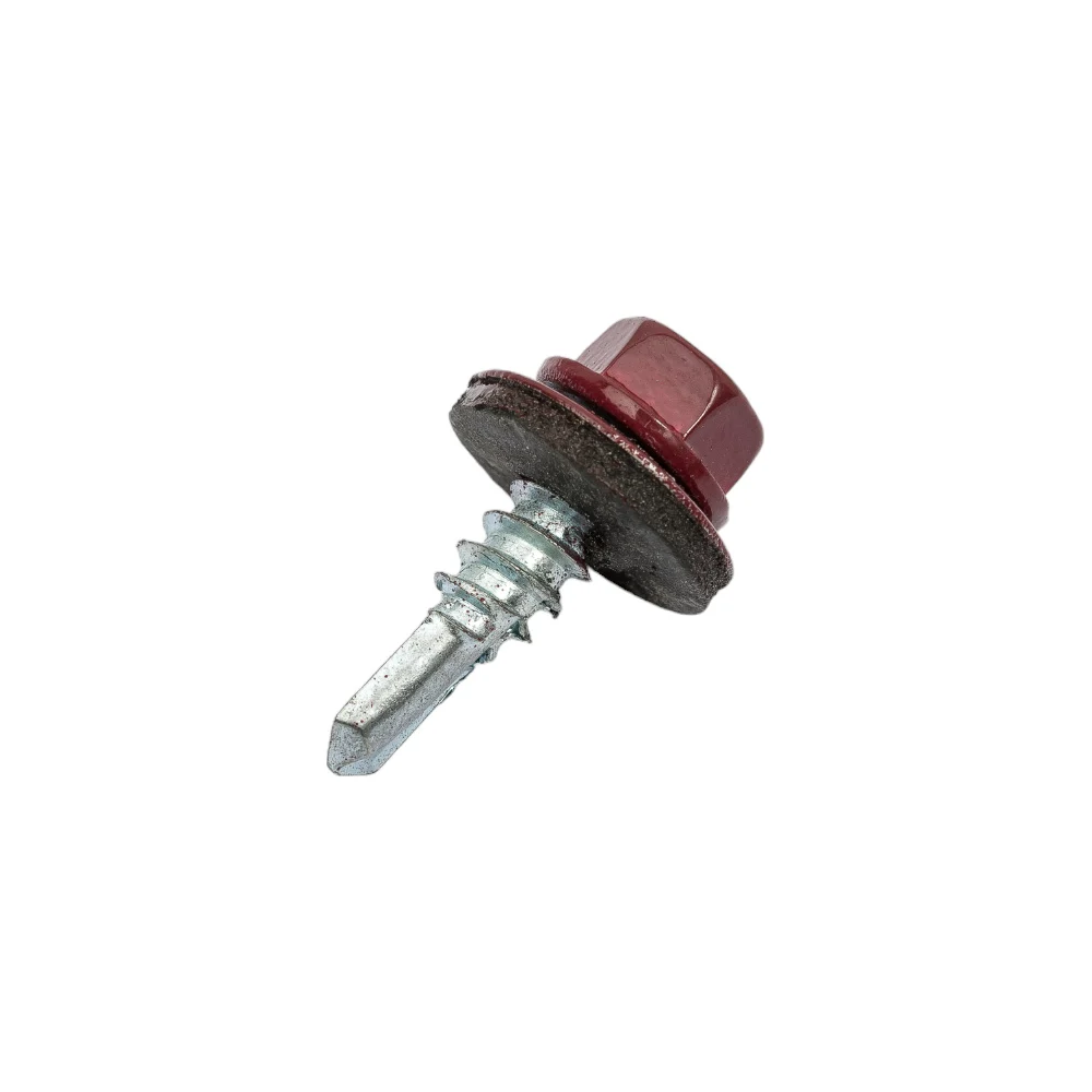 Кровельный саморез КРЕП-КОМП 5,5x19 RAL3005 красное вино 250 шт. ск55193005кф