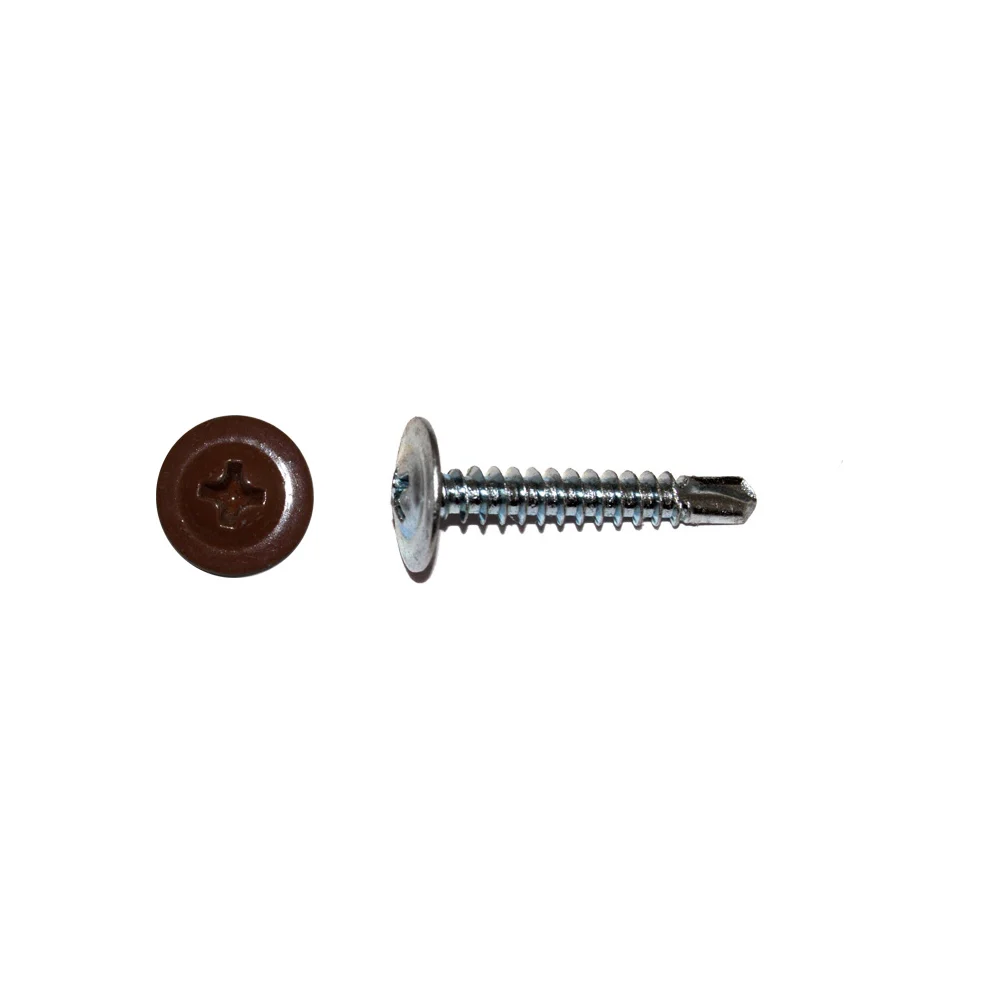 Оцинкованные саморезы ВИРТУОЗ 4,2x16 RAL3009 350 шт. 280-06053