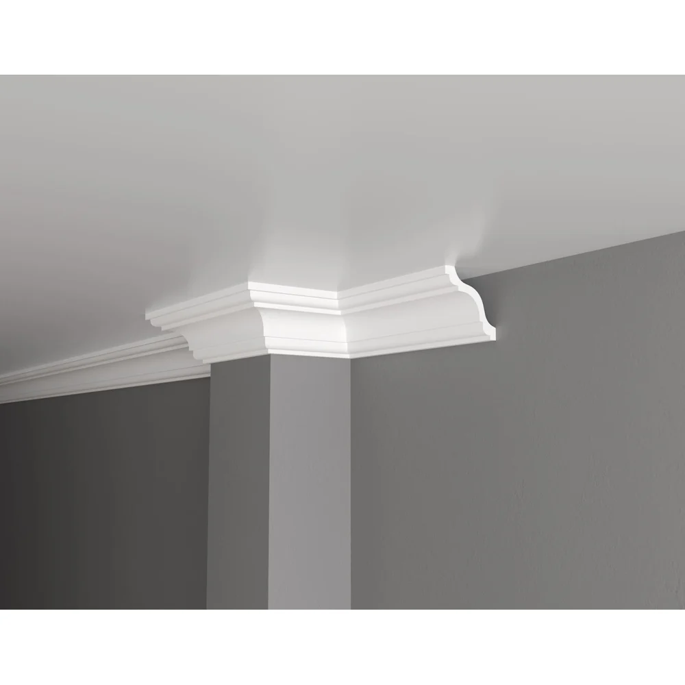 Ударопрочный влагостойкий потолочный карниз под покраску Decor-Dizayn DD44