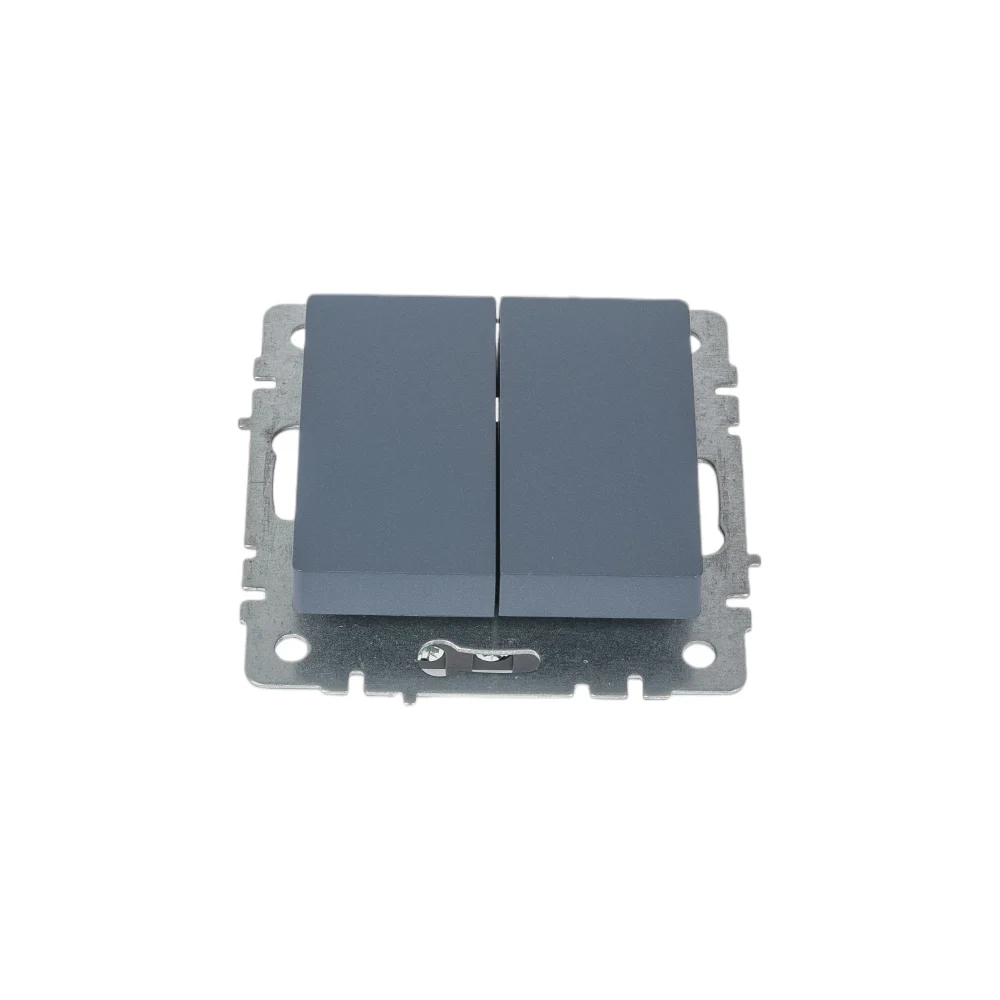 Проходной двухклавишный выключатель IEK Brite вс10-2-6-брм BR-V22-0-10-K35
