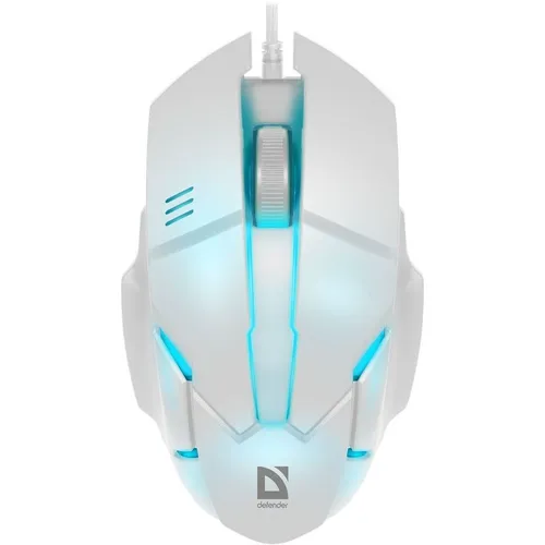 Мышь проводная Defender Host MB-982, игровая, оптическая, USB, 1000dpi, белый [52983]