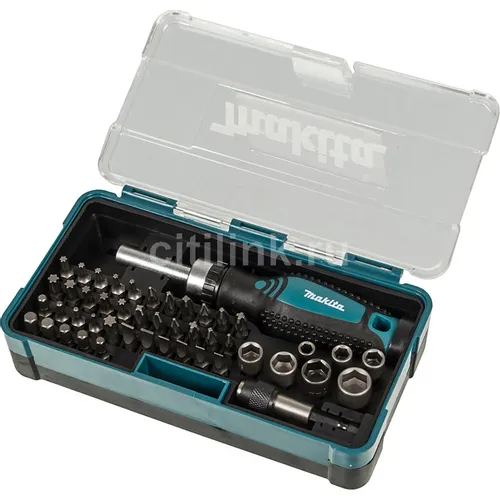 Отвертка с насадками Makita B-36170, 47 предметов, в жестком кейсе