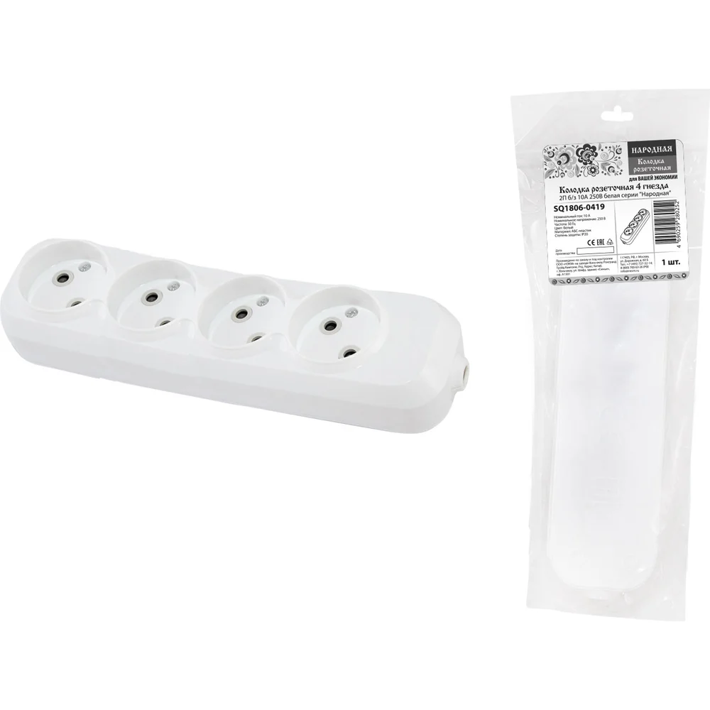 Розеточная колодка TDM Народная SQ1806-0419