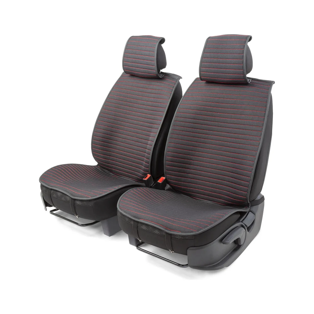 Накидки на передние сиденья CarPerformance CUS-1022 BK/RD
