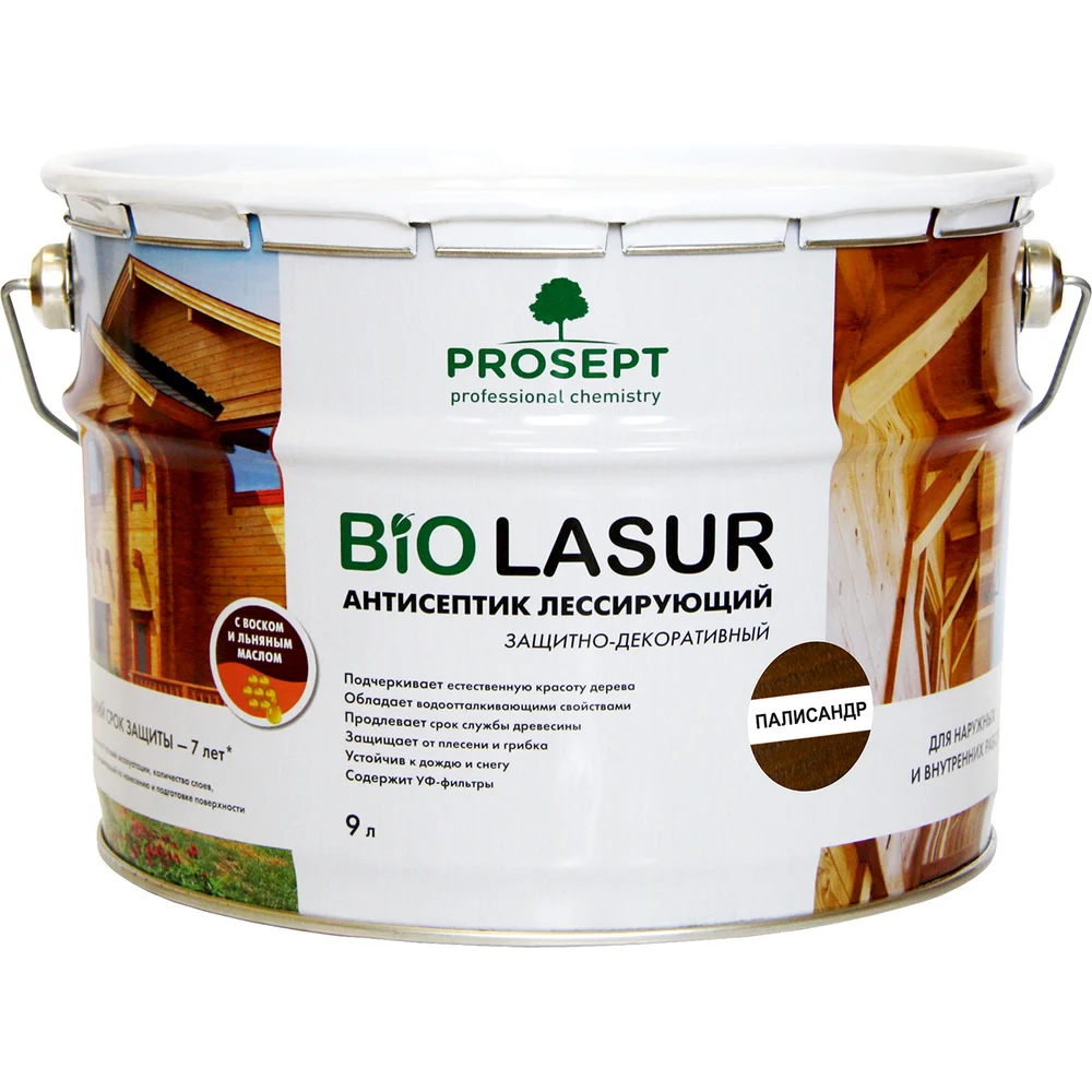 Лессирующий защитно-декоративный пропитка PROSEPT BIO LASUR 039-9