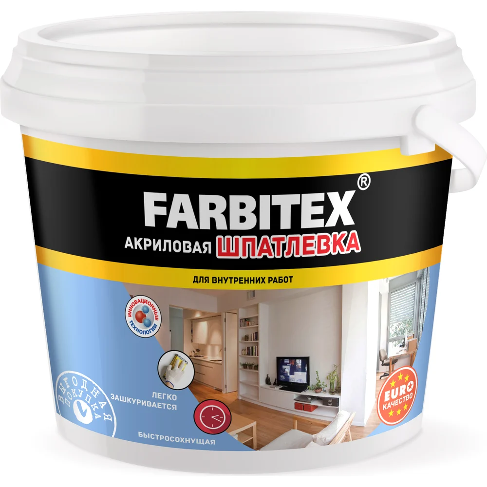 Акриловая шпатлевка для внутренних работ Farbitex 4300001565
