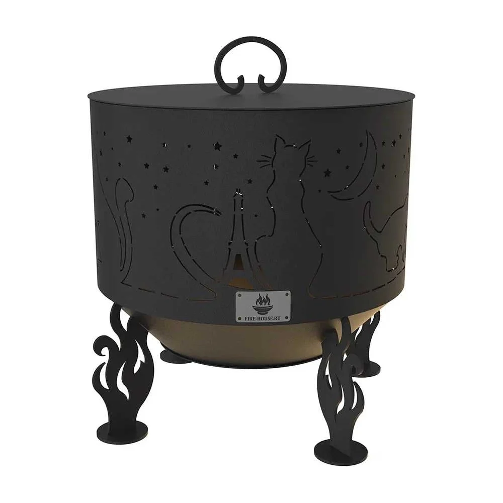 Костровая чаша FIRE-HOUSE Ch3-600коты и звезды