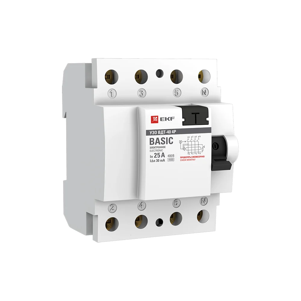 Устройство защитного отключения EKF Basic elcb-4-25-30e-sim